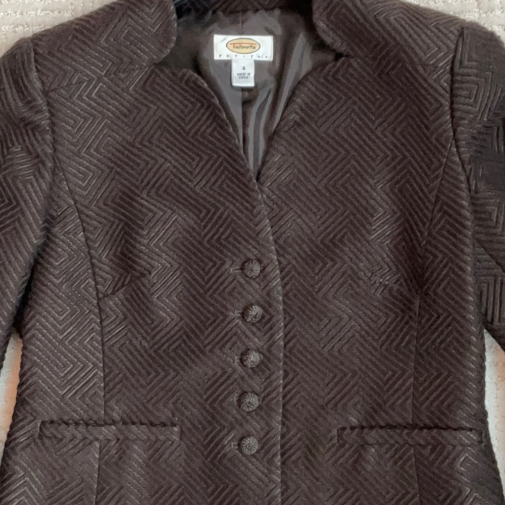 Vintage Talbots Brown Textured Jacket 4P